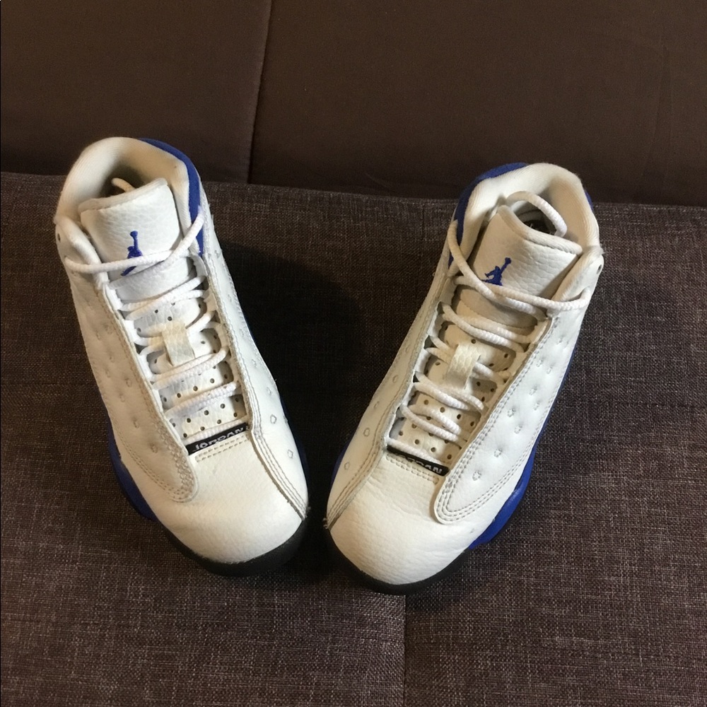 Jordan 13 Retro Hyper Royal Black White Kids Size 11